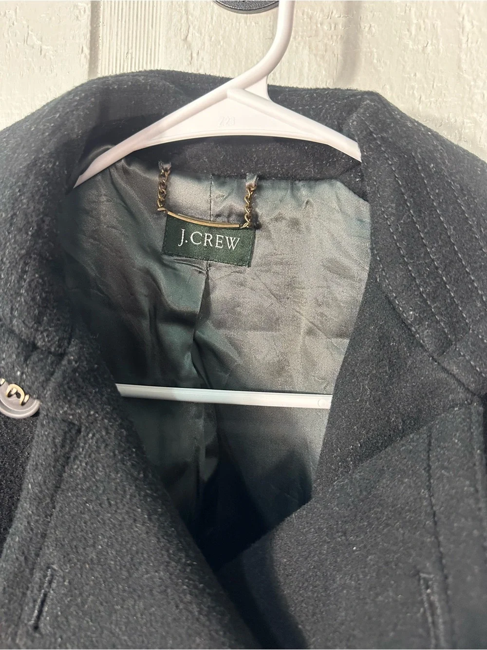 J. Crew Women’s Black Pea Coat No Size EUC - Picture 4 of 6